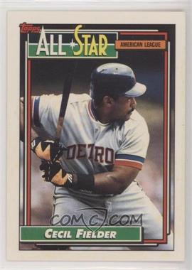 1992 Topps - [Base] #397 - All-Star - Cecil Fielder [EX to NM]
