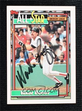 1992 Topps - [Base] #399 - All-Star - Wade Boggs [JSA Certified COA Sticker]