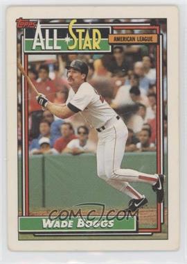 1992 Topps - [Base] #399 - All-Star - Wade Boggs [Poor to Fair]