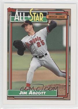 1992 Topps - [Base] #406 - All-Star - Jim Abbott
