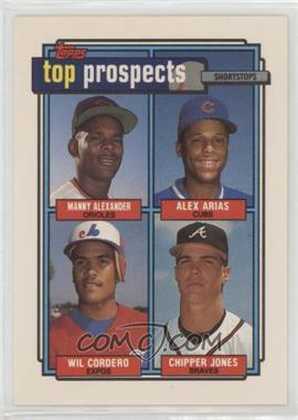 1992 Topps - [Base] #551 - Top Prospects - Manny Alexander, Alex Arias, Wil Cordero, Chipper Jones