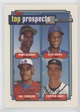 1992 Topps - [Base] #551 - Top Prospects - Manny Alexander, Alex Arias, Wil Cordero, Chipper Jones [Good to VG‑EX]