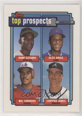 1992 Topps - [Base] #551 - Top Prospects - Manny Alexander, Alex Arias, Wil Cordero, Chipper Jones