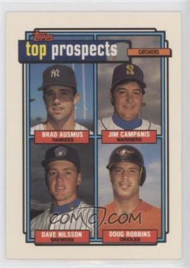 1992 Topps - [Base] #58 - Top Prospects - Brad Ausmus, Jim Campanis, Dave Nilsson, Doug Robbins [EX to NM]