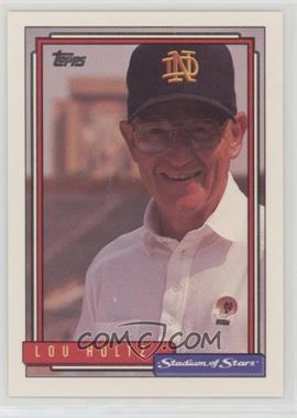 1992 Topps - Stadium of Stars Hobby Media #_LOHO - Lou Holtz [Noted]