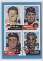 Gus Bell, Mel Parnell, Mike Garcia, Jackie Robinson [EX to NM]