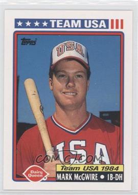 1992 Topps Dairy Queen Team USA - Restaurant [Base] #1 - Mark McGwire