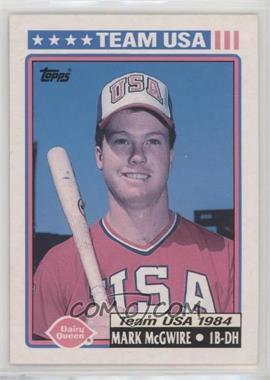 1992 Topps Dairy Queen Team USA - Restaurant [Base] #1 - Mark McGwire [EX to NM]