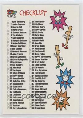 1992 Topps Kids - [Base] #132 - Checklist [Good to VG‑EX]