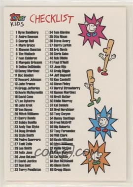 1992 Topps Kids - [Base] #132 - Checklist