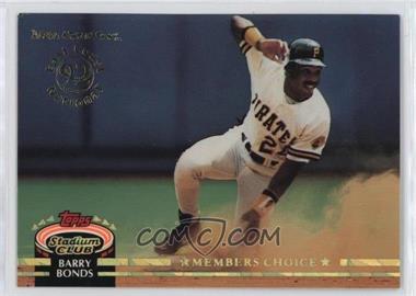 1992 Topps Stadium Club - [Base] - East Coast National #604 - Members Choice - Barry Bonds