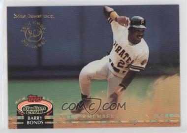 1992 Topps Stadium Club - [Base] - East Coast National #604 - Members Choice - Barry Bonds