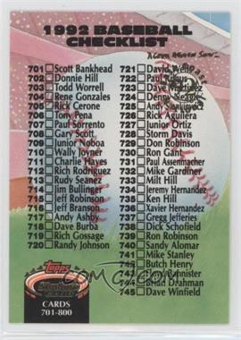 1992 Topps Stadium Club - [Base] - East Coast National #899 - Checklist