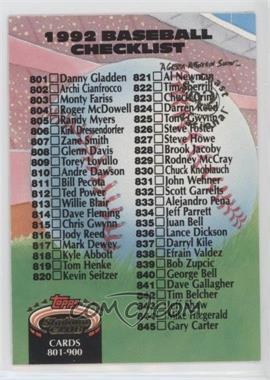 1992 Topps Stadium Club - [Base] - East Coast National #900 - Checklist
