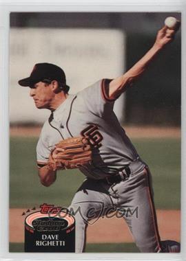 1992 Topps Stadium Club - [Base] #107 - Dave Righetti