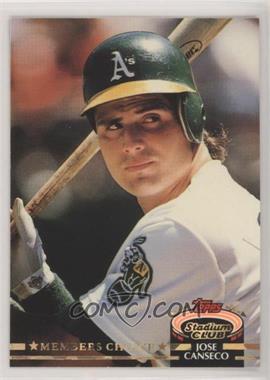 1992 Topps Stadium Club - [Base] #370.2 - Members Choice - Jose Canseco