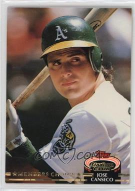 1992 Topps Stadium Club - [Base] #370.2 - Members Choice - Jose Canseco