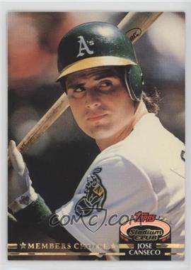 1992 Topps Stadium Club - [Base] #370.2 - Members Choice - Jose Canseco