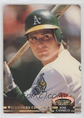 1992 Topps Stadium Club - [Base] #370.2 - Members Choice - Jose Canseco [Good to VG‑EX]