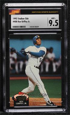 1992 Topps Stadium Club - [Base] #400 - Ken Griffey Jr. [CSG 9.5 Mint Plus]