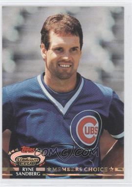 1992 Topps Stadium Club - [Base] #600 - Members Choice - Ryne Sandberg