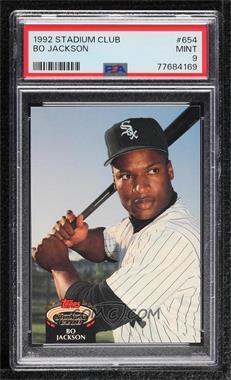 1992 Topps Stadium Club - [Base] #654 - Bo Jackson [PSA 9 MINT]