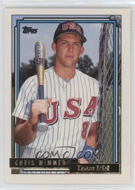 1992 Topps Traded - [Base] - Gold #129T - Chris Wimmer