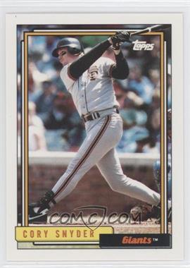 1992 Topps Traded - [Base] #107T - Cory Snyder