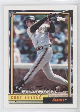 1992 Topps Traded - [Base] #107T - Cory Snyder