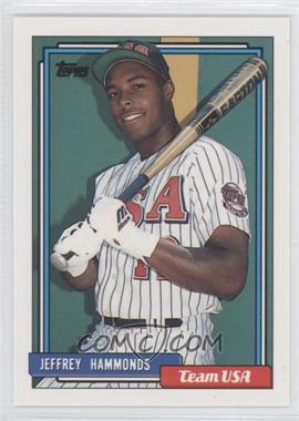 1992 Topps Traded - [Base] #45T - Jeffrey Hammonds