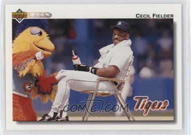 1992 Upper Deck - [Base] - Factory Set Gold Hologram #255 - Cecil Fielder (Sitting with the San Diego Chicken)