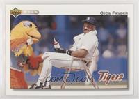 Cecil Fielder (Sitting with the San Diego Chicken)