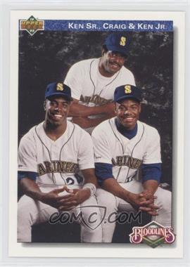 1992 Upper Deck - [Base] - Factory Set Gold Hologram #85 - Bloodlines - Ken Griffey, Craig Griffey, Ken Griffey Jr.