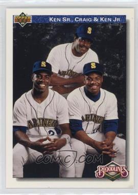 1992 Upper Deck - [Base] - Factory Set Gold Hologram #85 - Bloodlines - Ken Griffey, Craig Griffey, Ken Griffey Jr.