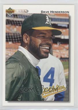 1992 Upper Deck - [Base] #172 - Dave Henderson