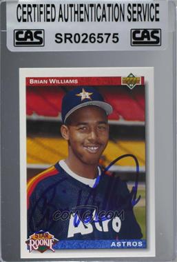 1992 Upper Deck - [Base] #23 - Star Rookie - Brian Williams [CAS Certified Sealed]