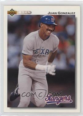 1992 Upper Deck - [Base] #243 - Juan Gonzalez [Good to VG‑EX]