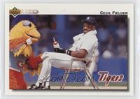 Cecil Fielder (Sitting with the San Diego Chicken)