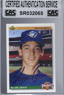 1992 Upper Deck - [Base] #55 - Top Prospect - Shawn Green [CAS Certified Sealed]