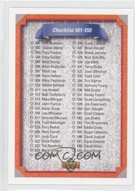 1992 Upper Deck - [Base] #600 - Checklist