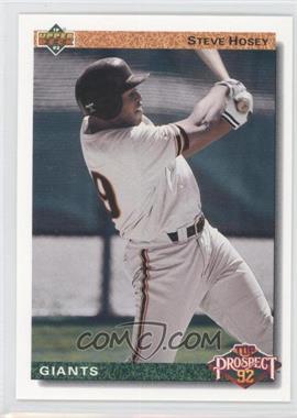 1992 Upper Deck - [Base] #62 - Top Prospect - Steve Hosey