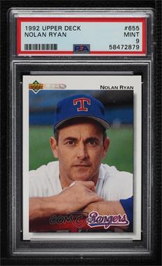 1992 Upper Deck - [Base] #655 - Nolan Ryan [PSA 9 MINT]