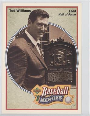 1992 Upper Deck - Baseball Heroes Ted Williams - Box Bottom Jumbo #_TEWI.7 - Ted Williams (1966 Hall of Fame)