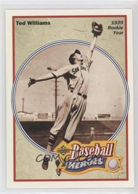 1992 Upper Deck - Baseball Heroes Ted Williams #28 - 1939 Rookie Year - Ted Williams