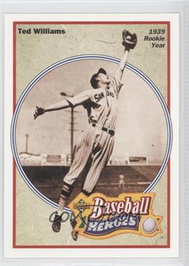 1992 Upper Deck - Baseball Heroes Ted Williams #28 - 1939 Rookie Year - Ted Williams