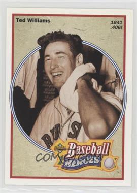 1992 Upper Deck - Baseball Heroes Ted Williams #29 - 1941 .406 - Ted Williams
