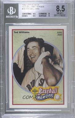 1992 Upper Deck - Baseball Heroes Ted Williams #29 - 1941 .406 - Ted Williams [BGS 8.5 NM‑MT+]
