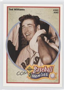 1992 Upper Deck - Baseball Heroes Ted Williams #29 - 1941 .406 - Ted Williams