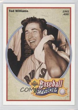 1992 Upper Deck - Baseball Heroes Ted Williams #29 - 1941 .406 - Ted Williams