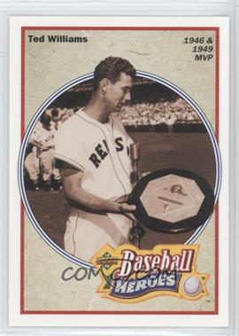 1992 Upper Deck - Baseball Heroes Ted Williams #31 - 1946 & 1949 MVP - Ted Williams